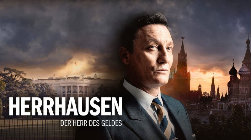 Deutsche-Bank-Chef Alfred Herrhausen (Oliver Masucci) möchte in den 1980er Jahren nicht nur die Finanzwirtschaft revolutionieren, sondern auch die Teilung der Welt in Ost und West überwinden. – Bild: ORF/​ARD Degeto/​rbb/​hr/​swr/​Sperl Film/​Mathias Bothor
