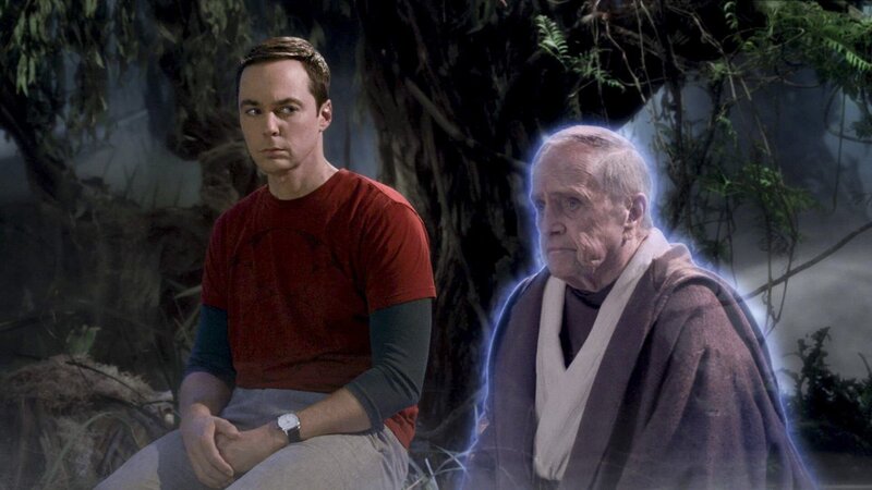 Sheldon (Jim Parsons, l.) hofft auf den Ratschlag von dem alten „Professor Proton“ Arthur Jeffries (Bob Newhart, r.), denn Sheldon will unbedingt den Titel für sich gewinnen … – Bild: Warner Bros. Television Lizenzbild frei