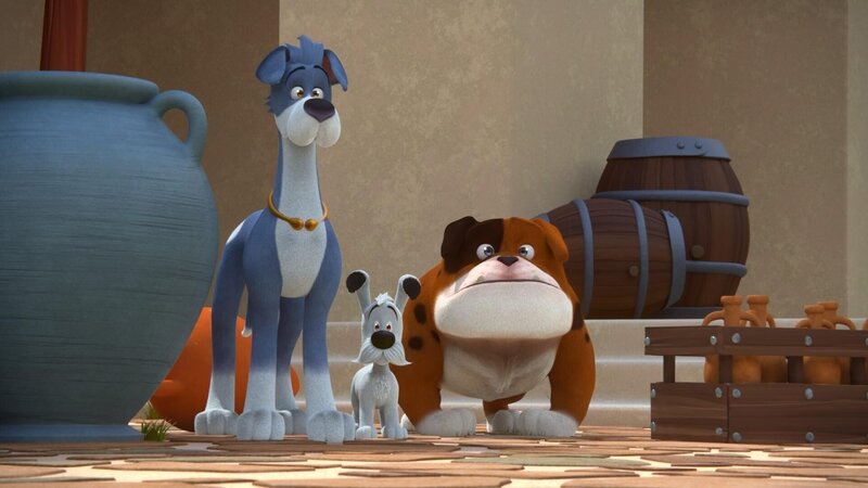 Turbine, Idefix und Dertutnix suchen nach den verlorenen Würstchen.  +++ – Bild: SUPER RTL /​ Voll behämmert!