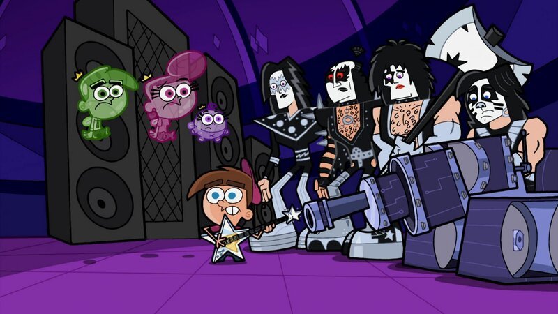 L-R: Cosmo, Wanda, Poof, Timmy, KISS – Bild: Paramount
