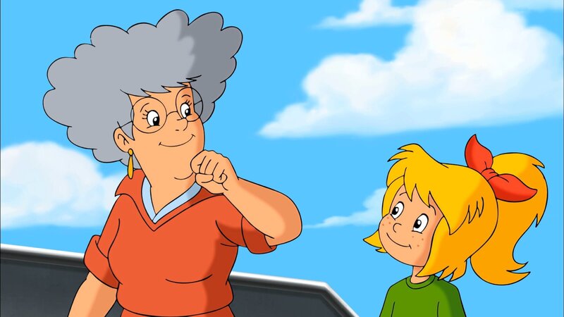 Bibi freut sich auf die gemeinsame Kreuzfahrt mit Oma Grete. – Bild: ZDF/​Kiddinx-Berlin