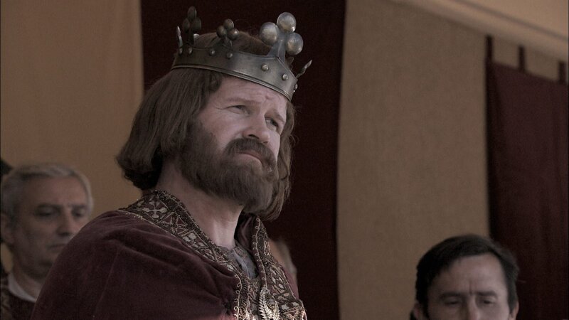 Barbarossa (Darsteller unbekannt) beim Mainzer Hoftag. – Bild: ZDF