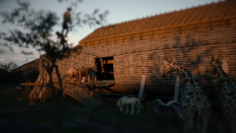 Rettung vor der Sintflut: Paarweise gehen alle Tiere der Welt in Noahs Arche. – Bild: ZDF