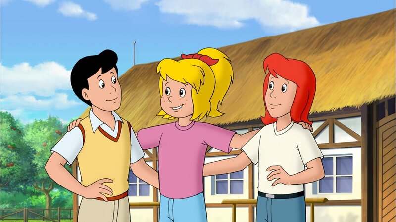 Bibi (M.), Tina (l.) und Alex (r.) haben den Preis für den Martinshof gewonnen. – Bild: Kiddinx – Berlin