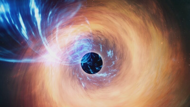 Schwarze Löcher gibt es überall im Universum – im Zentrum fast jeder Galaxie. Sie sind Milliarden mal massereicher als die Sonne, doch ihre Entstehung ist noch unklar. – Bild: ZDF und Discovery