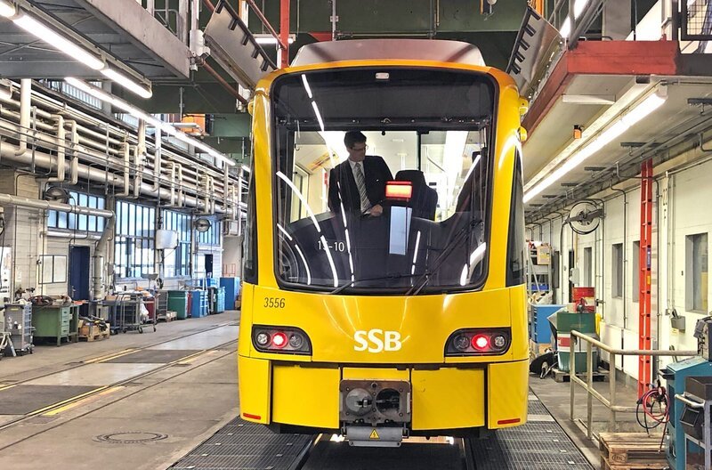 Betriebshof Heslach der Stuttgarter Straßenbahnen, SSB. Hier beginnt Carsten Strähle seinen Dienst als Stadtbahnfahrer. – Bild: Alexander Schweitzer