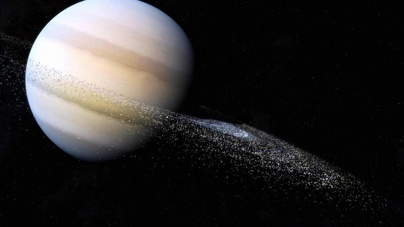 Sie tragen Namen wie „Kallisto“, „Triton“ oder „Enceladus“: Weit entfernte, kaum erforschte Monde. – Bild: ZDFinfo
