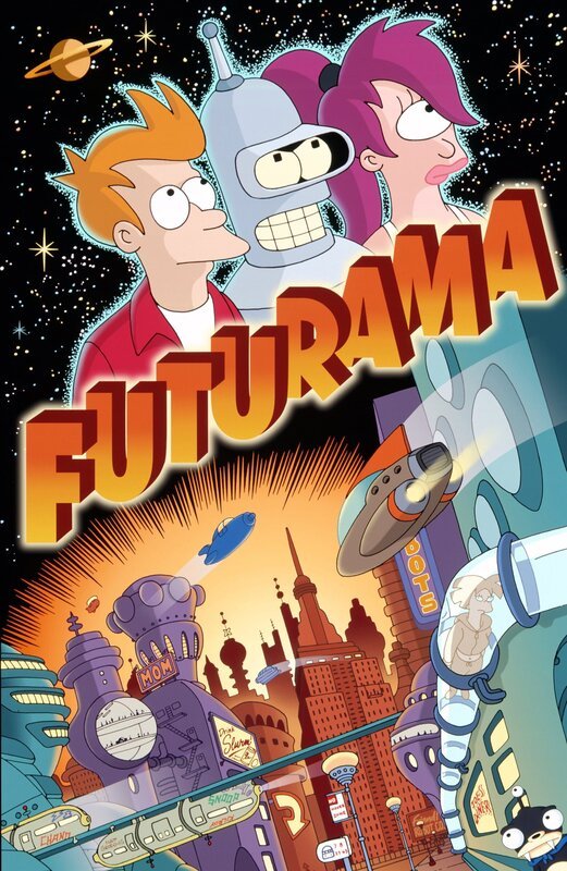 (4. Staffel) – Fry (l.) erkundet mit seinen Freunden Leela (r.) und Roboter Bender (M.) die unendlichen Weiten des Universums. – Bild: TM Twenthieth Century Fox Film Corporation – Alle Rechte vorbehalten