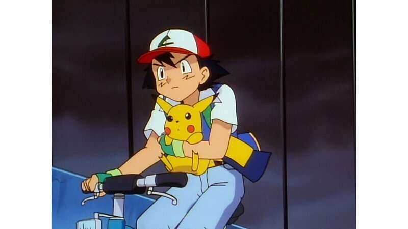 Ash und seine Freunde sollen Medikamente für ein krankes Pokémon in die nächste Stadt bringen. Doch sie werden von einer Fahrrad-Gang aufgehalten. – Bild: RTLZWEI, Pokémon, Nintendo, Creatures, GAME FREAK, TV Tokyo, ShoPro, JR Kikaku