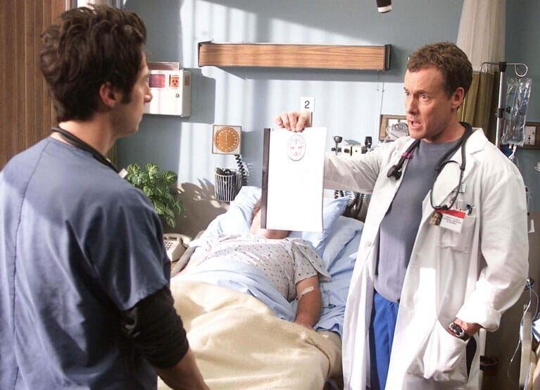 Zach Braff als J.D. Dorian, John C. McGinley als Dr. Cox – Bild: ProSieben Fun