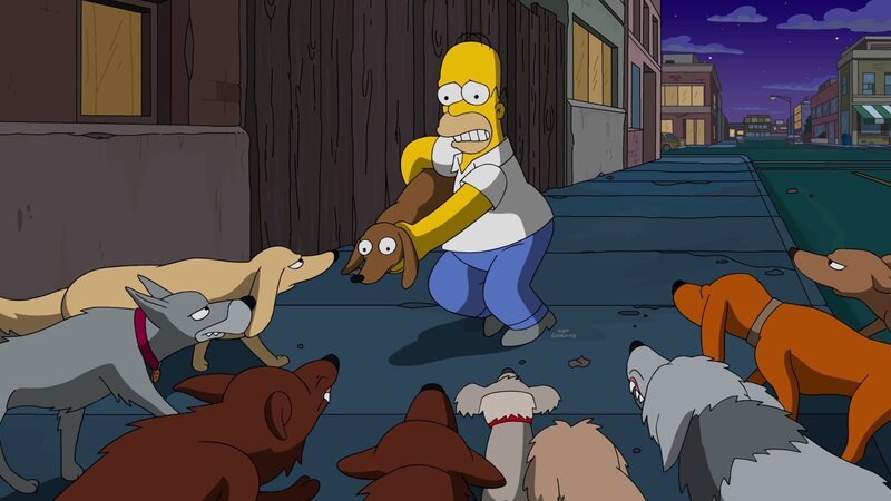 Erschreckenderweise wird bei Homers (Bild) Gerichtsverfahren entschieden, dass ein Hundeleben mehr wert ist, als ein Menschenleben – eine gravierende Neuigkeit, die einiges verändert … – Bild: Fox