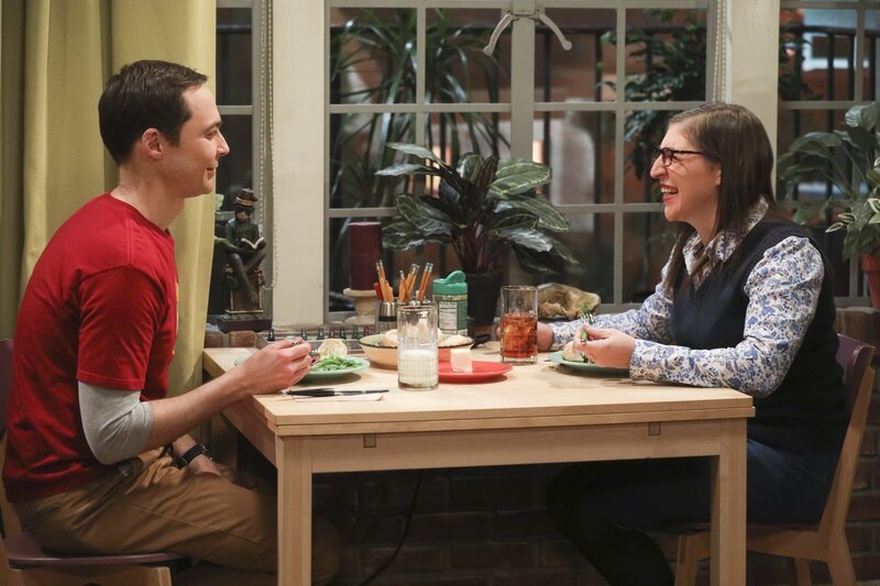 Sheldon (Jim Parsons, l) und Amy (Mayim Bialik, r.) haben mit Veränderungen im Comicbuchladen und Streitereien im Freundeskreis zu kämpfen … – Bild: Warner Bros. Television Lizenzbild frei