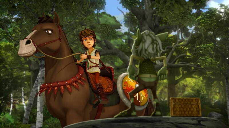 Ein Kobold möchte Arthur warnen. – Bild: SWR/​Blue Spirit Productions/​TéléTOON+/​Canal+