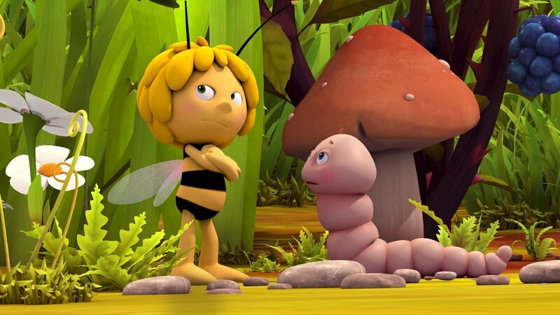 Ferdinand ist ein anstrengender Apfelwurm. – Bild: ZDF/​Studio100 Animation