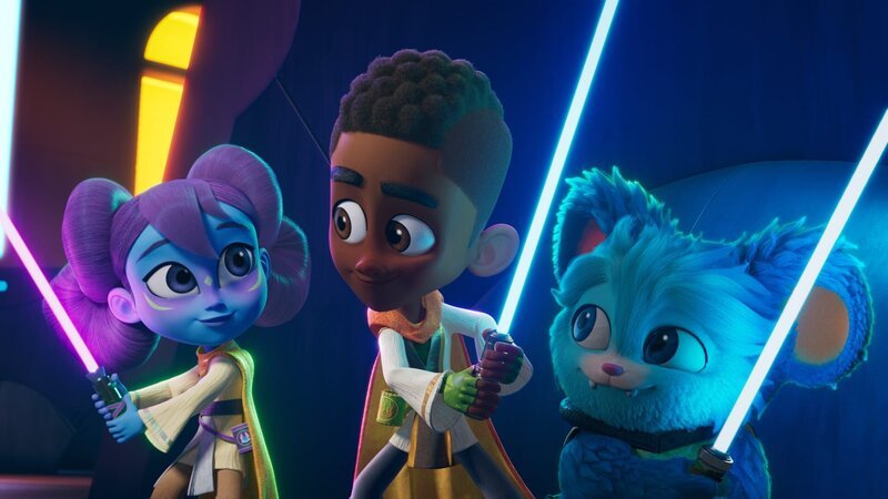 L-R: Jedi Younglings: Lys Solay, Kai Brightstar, Nubs – Bild: Courtesy of Disney+