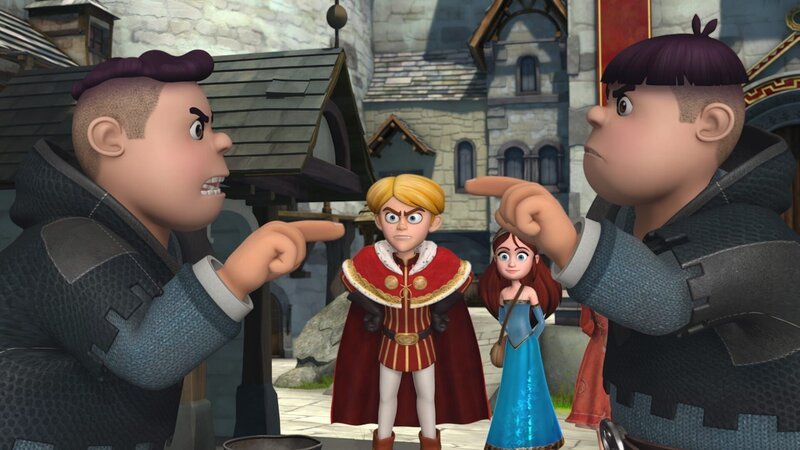 Prinz John ist wütend auf Ralf und Rolf. Marian und Scarlett sind froh, dass alles gut ausgegangen ist. – Bild: ZDF/​Method Animation/​DQ Entertainment/​Fabrique d’images/​ZDF Enterprises/​De Agostini