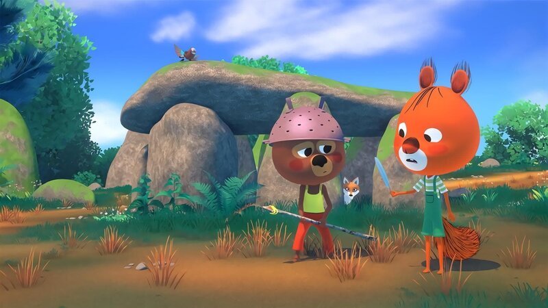 Edmund und Luzie machen sich Sorgen um Huhn Mathilde. – Bild: hr/​MIAM! Animation