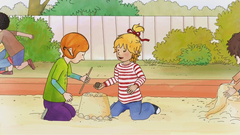 Conni und ihre Freundin Anna treffen sich auf dem Spielplatz, um ihre neusten Geheimnisse auszutauschen. – Bild: ZDF/​Henning Windelband/​Youngfilms GmbH