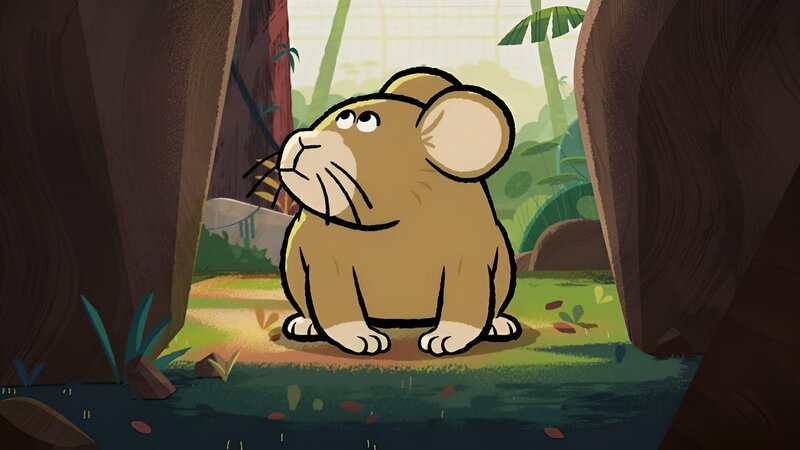 Milo, der Pfeifhase ist auf Entdeckungstour im Reservat. – Bild: ZDF/​Watch Next Media