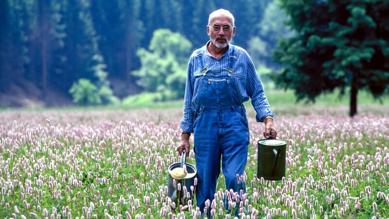 Peter Lustig staunt nicht schlecht als er entdeckt, wie fleißig ein Regenwurm ist und wie wichtig für seinen Garten. – Bild: ZDF und studio tv./​studio tv