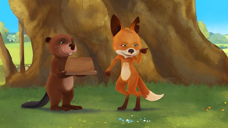 Rosie wird auf Bivas Geschenk für deren Vater aufpassen und es ich ihrem Zimmer verstecken. – Bild: WDR/​Mediatoon