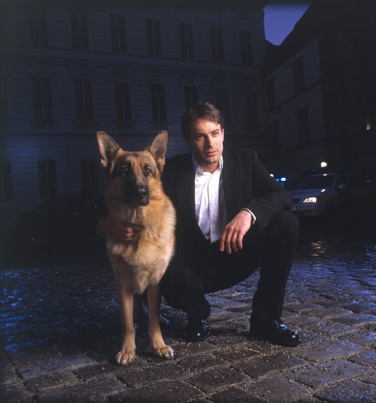 (5. & 6. Staffel) – Immer im Einsatz: Kommissar Rex und Kommissar Brandtner (Gedeon Burkhard) … – Bild: Sat.1