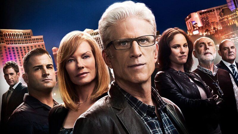 Von links nach rechts: Greg Sanders (Eric Szmanda), Nick Stokes (George Eads), Catherine Willows (Marg Helgenberger), D.B. Russell (Ted Danson), Sara Sidle (Jorja Fox), Dr. Al Robbins (Robert David Hall) und Captain Jim Brass (Paul Guilfoyle). – Bild: ORF/​Beta Film/​CBS