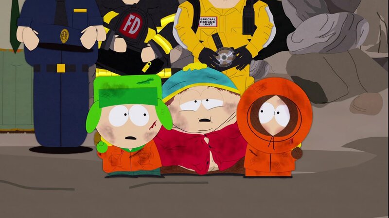 Vorne, l-r: Kyle, Eric, Kenny – Bild: ViacomCBS