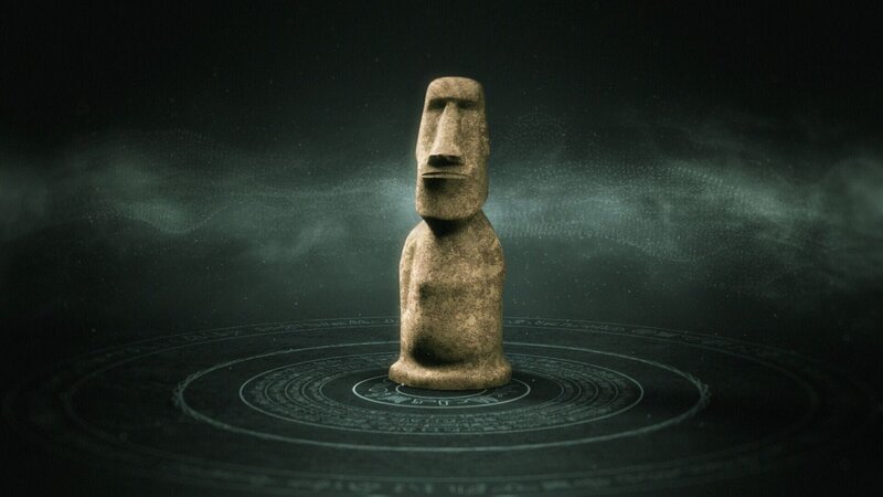 CGI einer Moai Statue. – Bild: RTL /​ Big Media TV /​ RMC Production