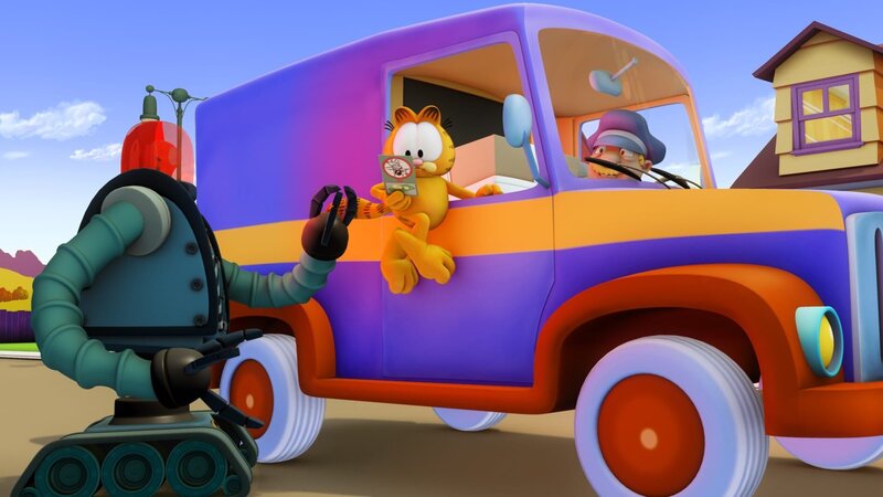 Der verrückte Professor Bonkers entwickelt Roboter, die die Einhaltung der Gesetze überwachen und bei Verstößen Strafzettel verteilen. – Bild: HR/​DARGAUD MEDIA