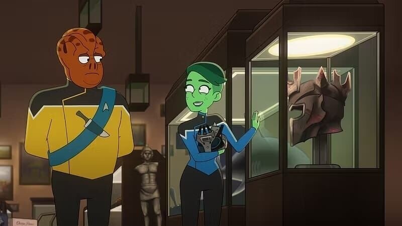 v.li.: Lieutenant Kayshon, D’Vana Tendi – Bild: Paramount /​ 2021 CBS Interactive, Inc. All Rights Reserved
