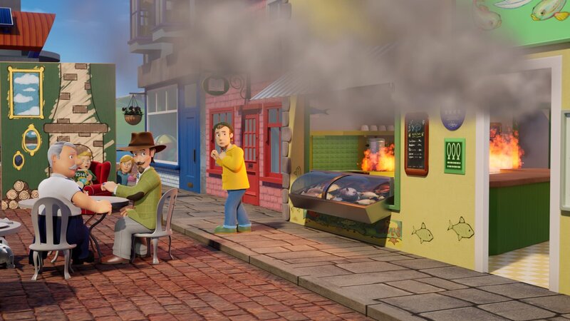 Koch Charlie hat nur einen Augenblick den Herd aus dem Auge gelassen. – Bild: Prism Art & Design Limited