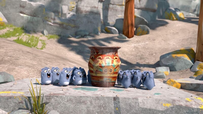 Die Lemminge sind begeistert von den Zaubervasen und wollen mit ihnen eine Menge Unsinn treiben.  +++ – Bild: Die Zaubervasen /​ © Studio Hari S.A.R.L.