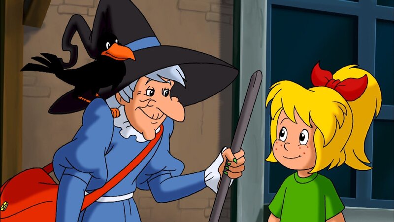 Manias verabschiedet sich von Bibi und bedankt sich, dass sie bei ihr wohnen durfte. – Bild: ZDF und Kiddinx