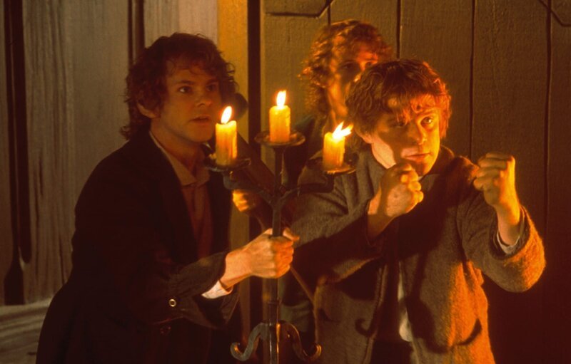 Die Gemeinschaft wird getrennt. Sam (Sean Astin, r.) und Frodo (Elijah Wood, l.) müssen ohne die Gefährten ihre gefährliche Reise fortsetzen … – Bild: Warner Brothers