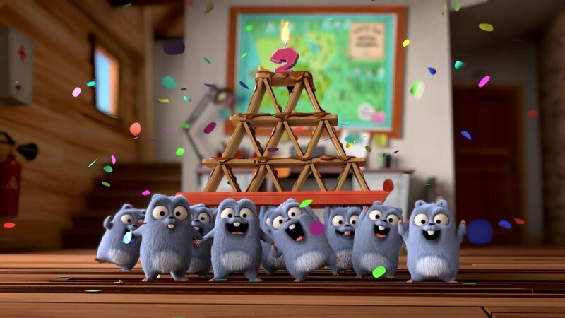 Ein Lemming hat Geburtstag. Diesen Anlass lassen sich die partybegeisterten Lemminge natürlich nicht entgehen und veranstalten eine Riesensause. – Bild: Studio Hari S.A.R.L.