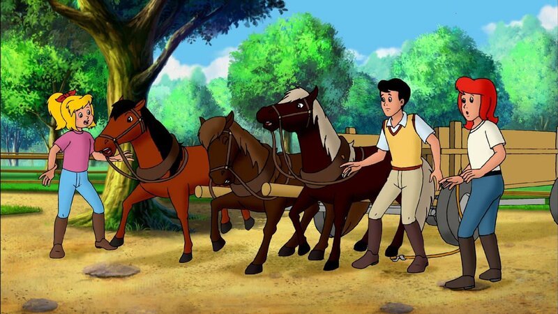 Als die neuen Ponys leckere Äpfel entdecken, werden sie wild. – Bild: Kiddinx