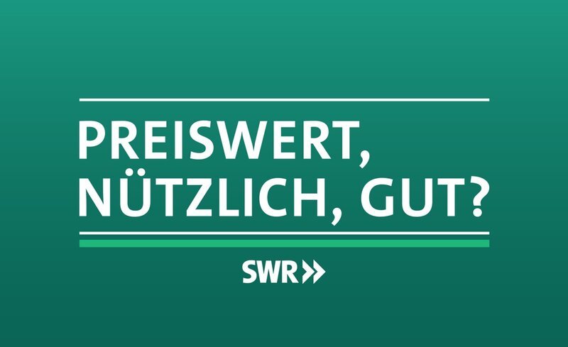 SÜDWESTRUNDFUNK Preiswert, nützlich, gut? Logo. – Bild: SWR