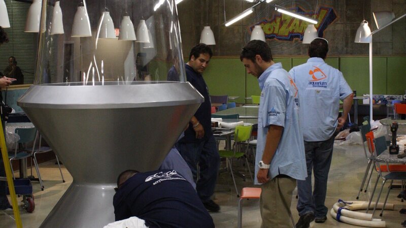 The ATM crew installing the Lava Lamp tank. – Bild: Animal Planet /​ Discovery Communications