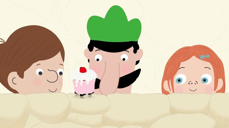Beim Picknick der Familie Peek verschwindet eine Leckerei nach der anderen. Jimmy, Zoodirektor Peek und Valerie nehmen die Sache unter die Lupe. – Bild: KiKA/​Igloo Productions Ltd