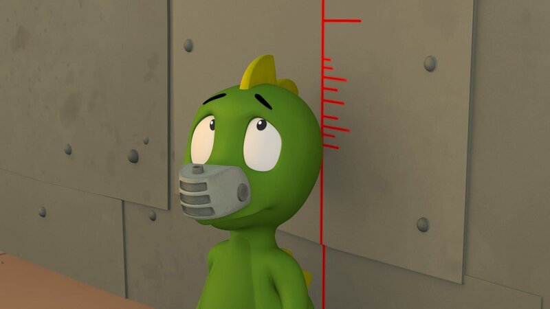 Darche Koks hat ein Problem: Er ist gewachsen und gehört jetzt zur Kategorie „Gefährliche Drachen“. – Bild: ZDF/​Caligari