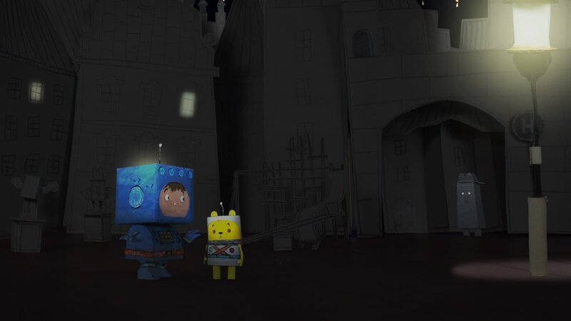 Timmi und Teddynaut sind auf dem Geheimplaneten gelandet. – Bild: rbb/​MDR/​MotionWorks GmbH