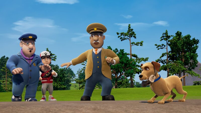 Buddler schnappt sich den fossilen Dino-Knochen, den Peter gefunden hat. – Bild: Prism Art & Design Limited