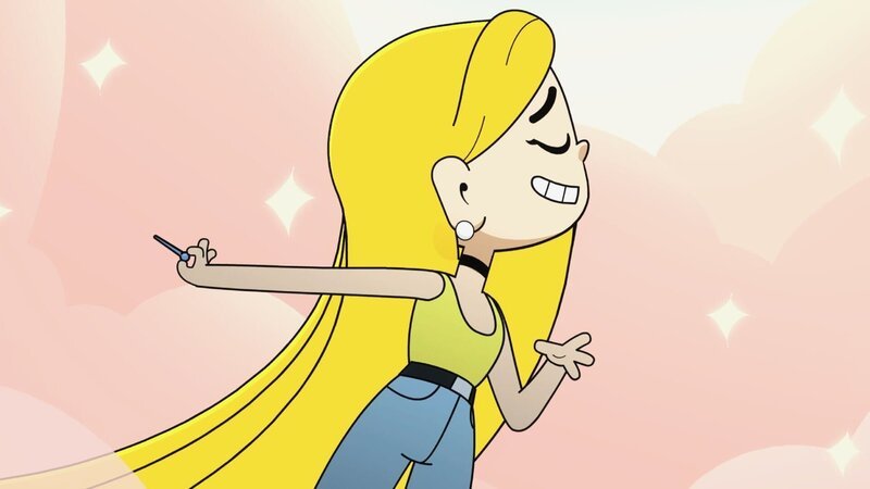 Damit Mats, Malika und ihr Geliebter zu ihr hochklettern können, lässt die schöne Tochter der Hexe ihr wallendes Haar hinab. – Bild: SUPER RTL