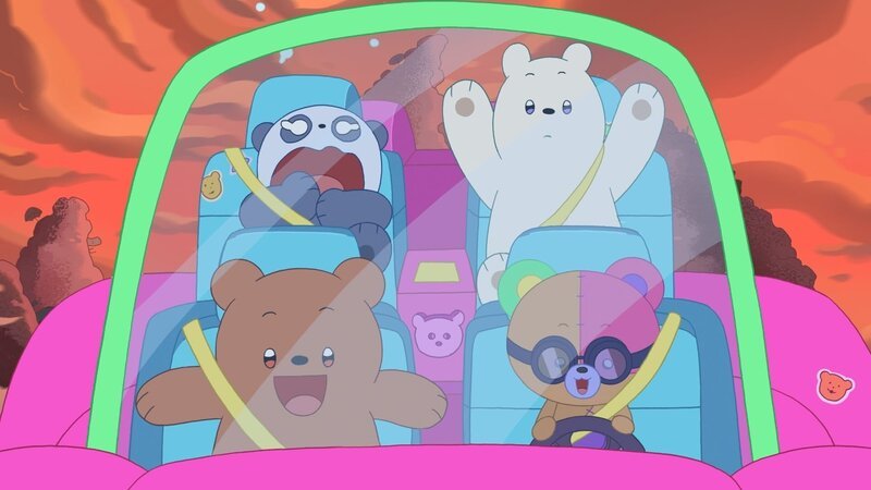 Hinter, v.li.: Baby Panda, Baby Ice Bear. Vorne, v.li.: Baby Grizz, Teddi. – Bild: Courtesy of Warner Brothers