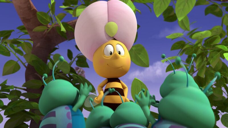 Die Blattläuse jubeln König Willi zu. – Bild: ZDF/​Studio100 Animation