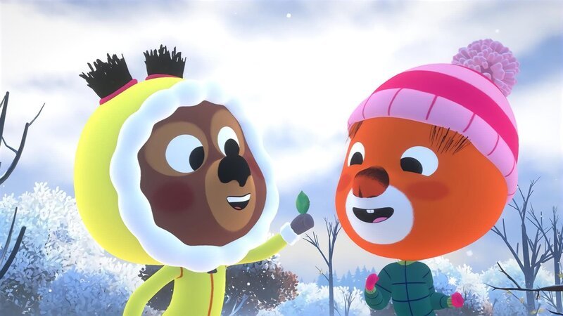 Luzie und Edmund haben viel Spaß im Schnee. – Bild: hr/​MIAM! Animation