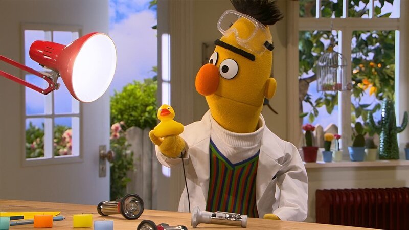 Bert erklärt, was Schatten ist. – Bild: NDR/​Studio Hamburg Produktion/​Sesame workshop