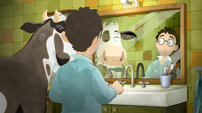 Zusammen Späße machen, Zähne putzen und Geschichten erzählen, das will Lieselotte erleben. – Bild: ZDF/​WunderWerk