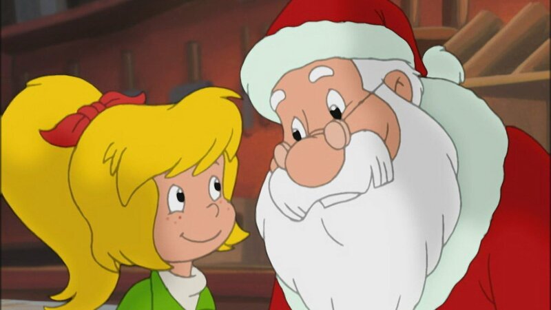 Der Weihnachtsmann ist ganz gerührt, dass Bibi ihnen helfen will. – Bild: Kiddinx Media AG
